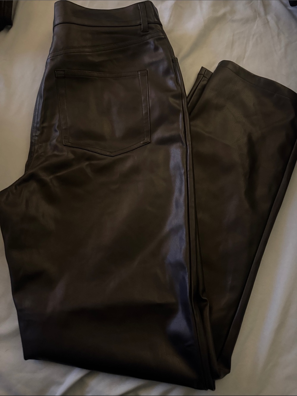 French Connection Vegan Leather Pants - Sleek Straight Fit
